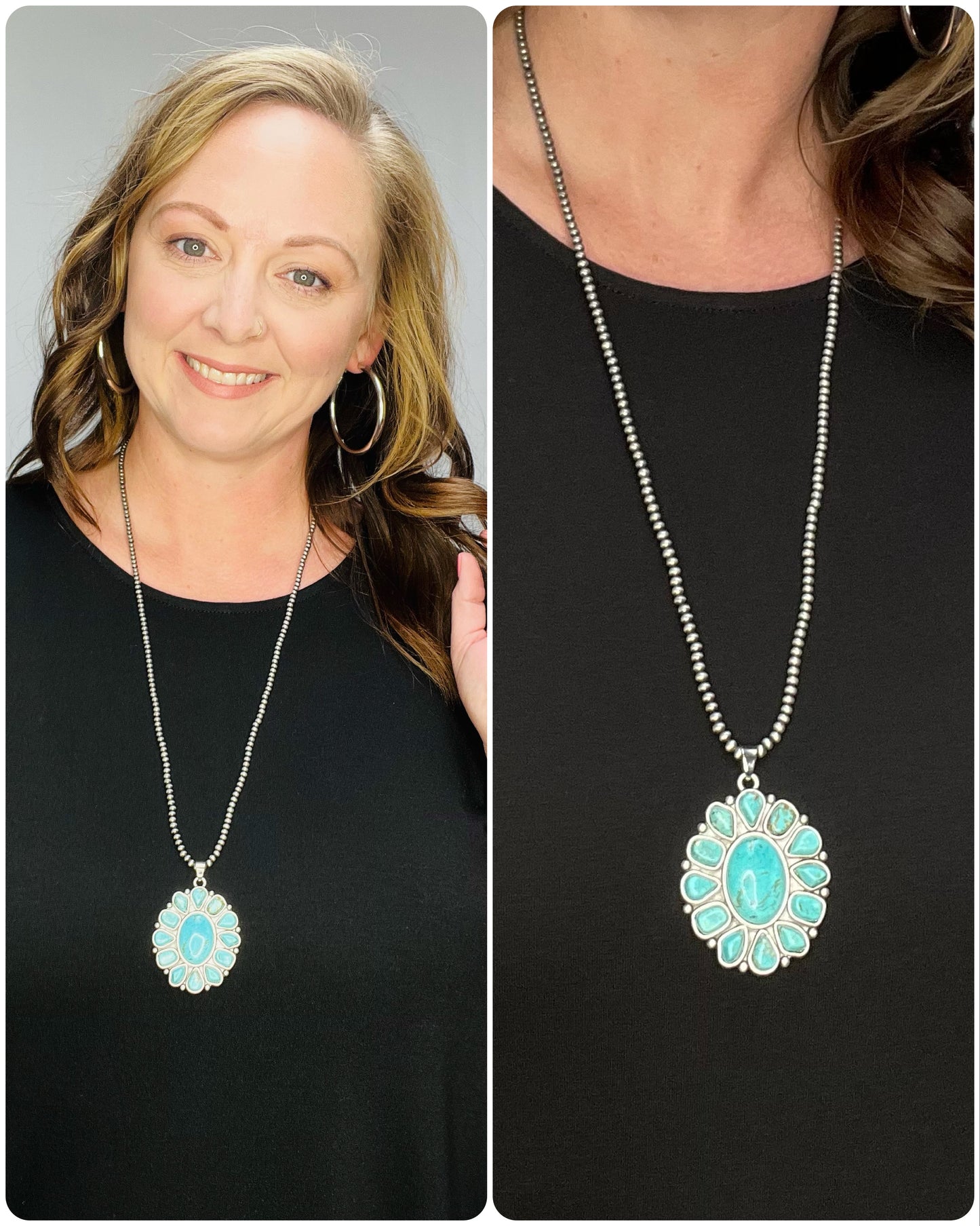 Navajo Pearl Pendant Necklace
