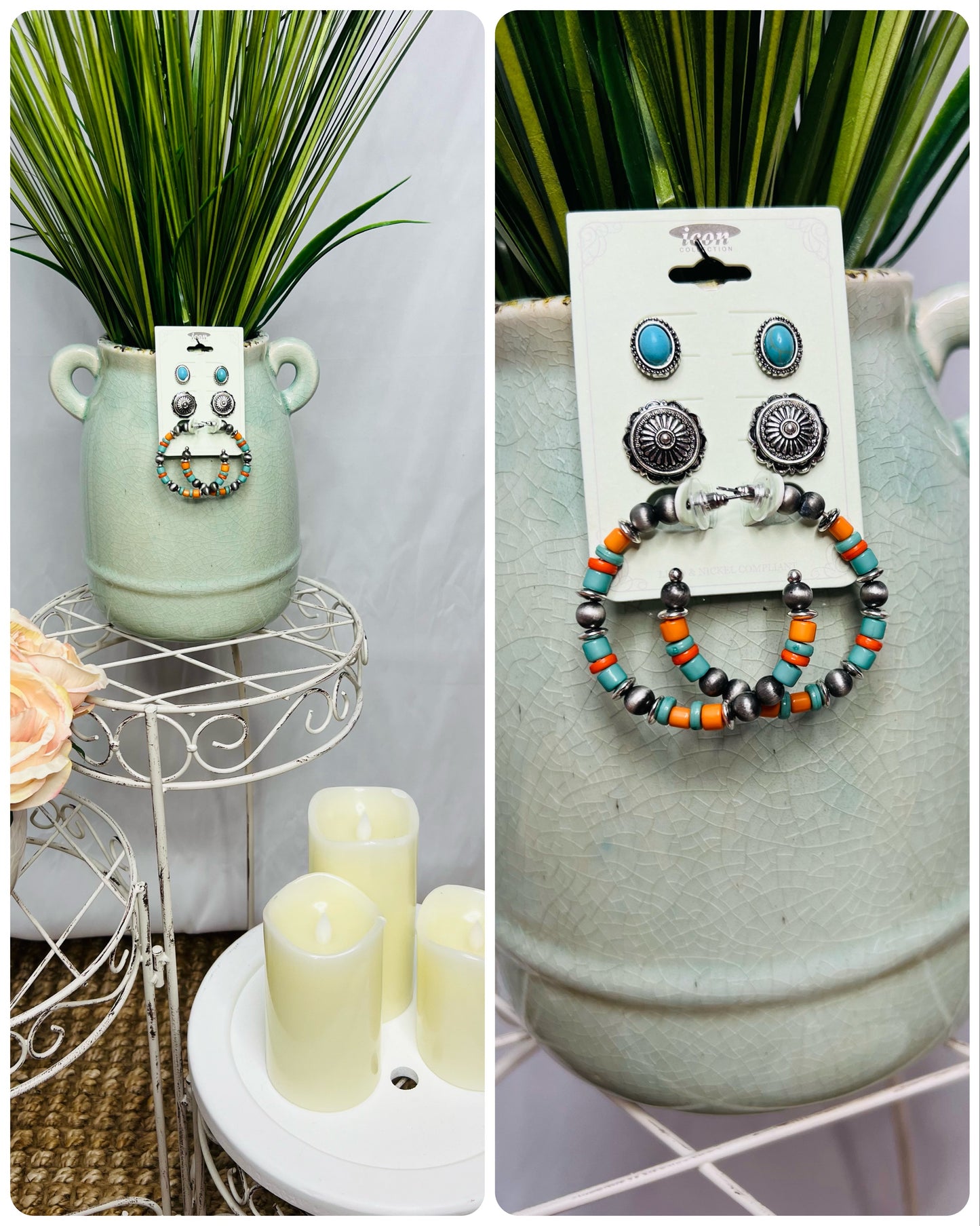 Western Themed 3 Pack Earrings