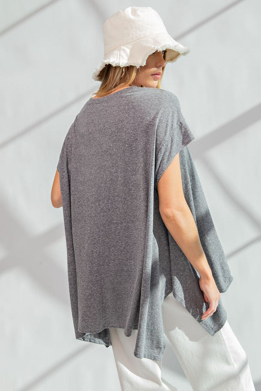 Melange Oversized Tunic