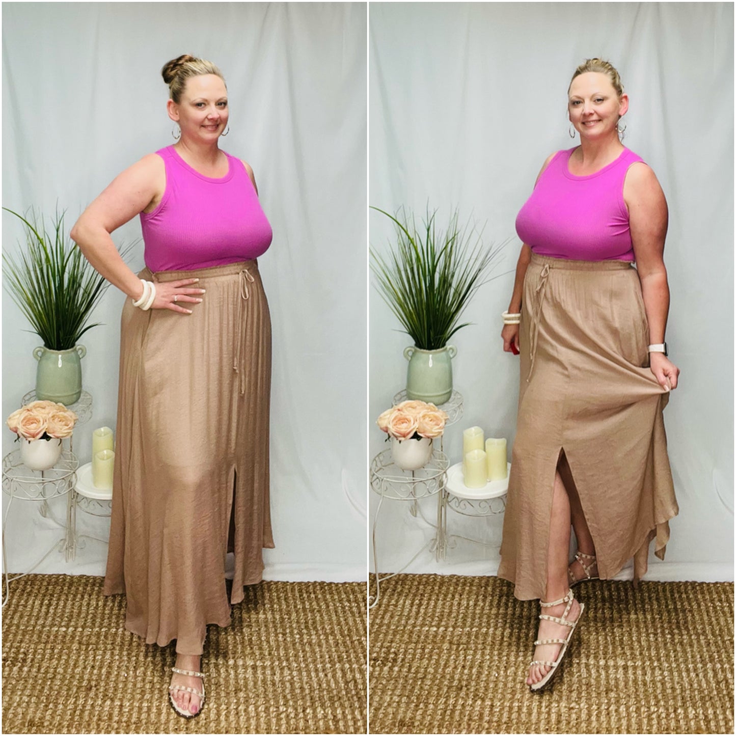 Mocha Maxi Skirt w/ Pockets