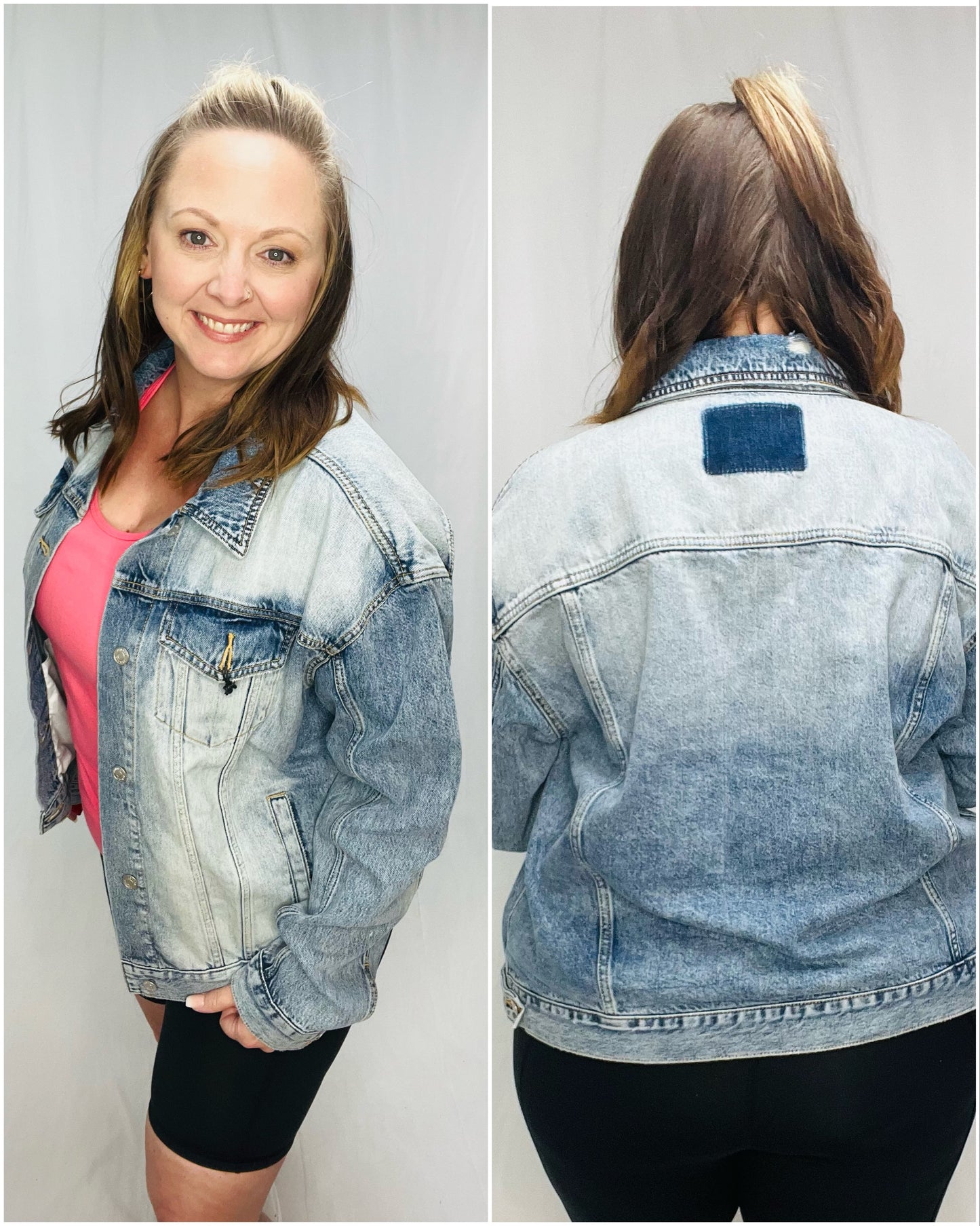 90's Inspired Washed Denim Jacket