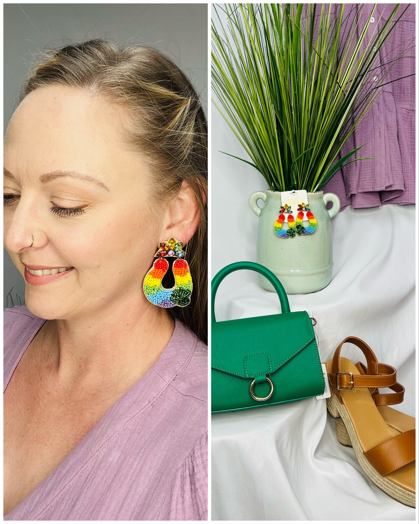 Lucky Beaded St. Patrick Earrings