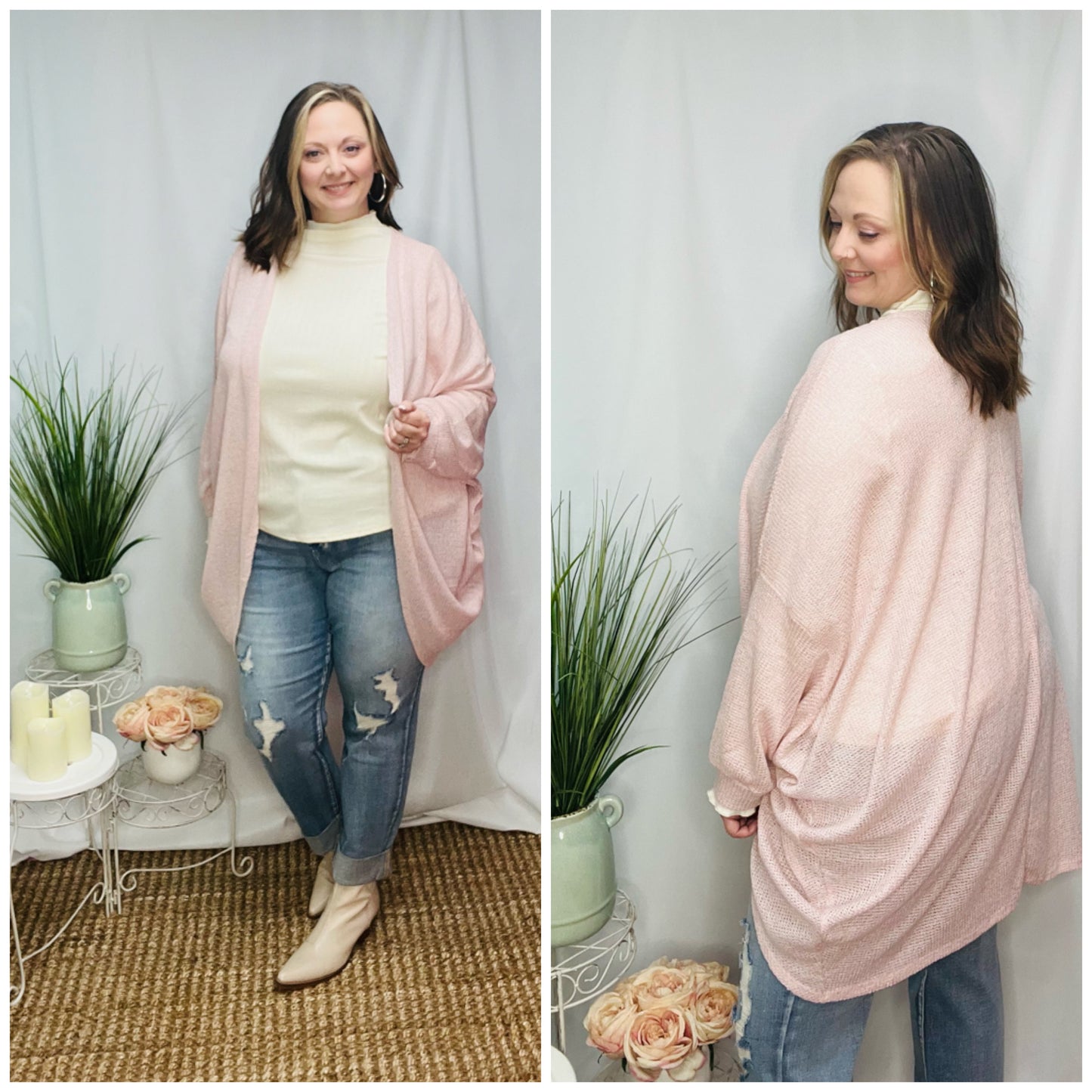 Blush All Season Oversized Cardigan