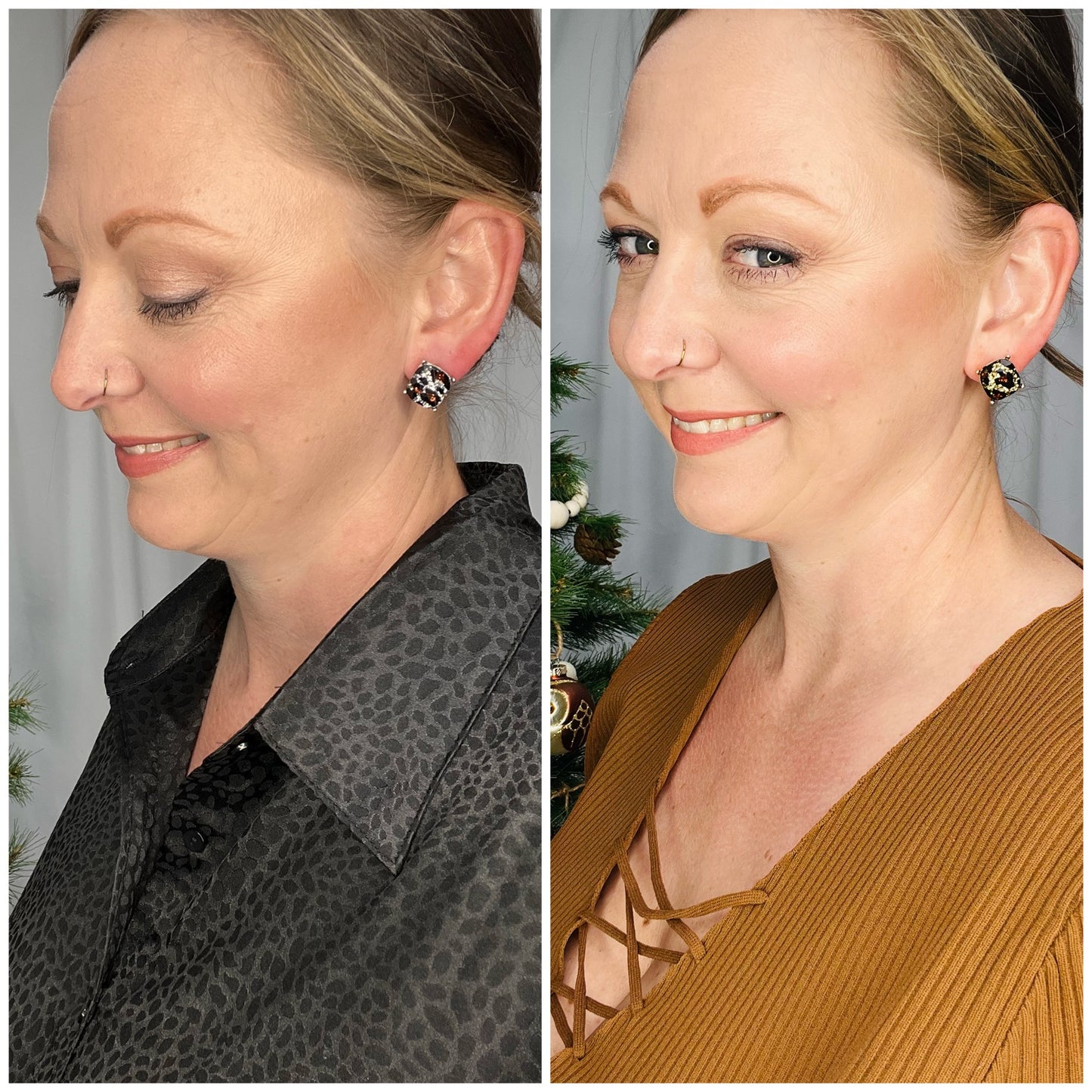 Leopard Stud Earrings